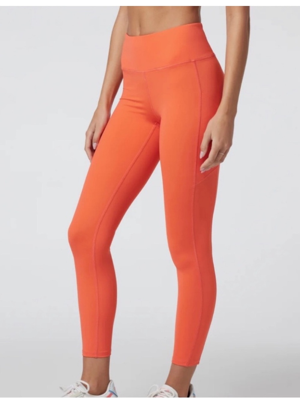Vuori Stride Leggings High Rise 4 Way Stretch In Grapefruit Size Large - Picture 1 of 9